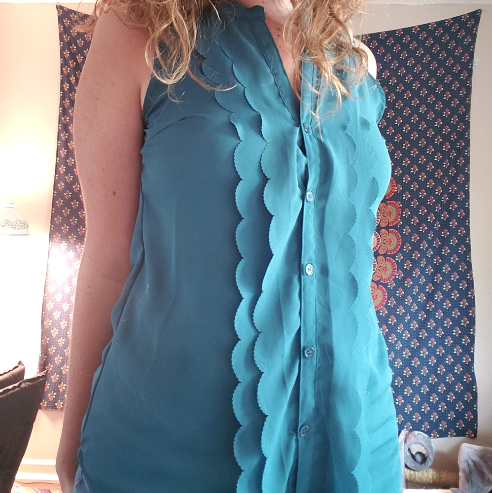 Blue Lightweight Long Tank